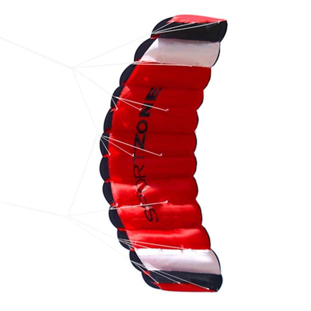 Dual Line Parachute Stunt Kite with Flying Tools Parafoil Kite Outdoor Beach Fun Sports