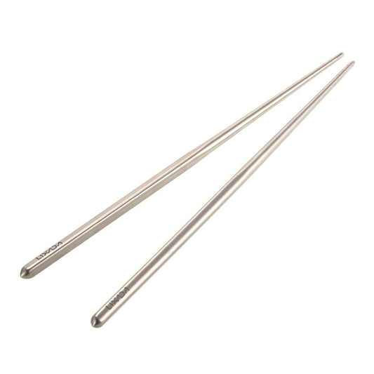 Lixada 1 Pair of Titanium Lightweight Ultra-strong Square Reusable Chopsticks with Carrying Pouch Camping Utensils Outdoor 195mm/230mm