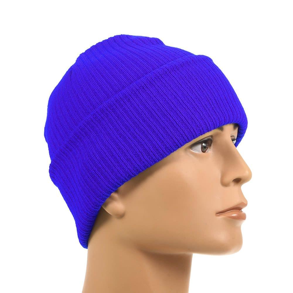 Pure Color Striped Warm Knitting Wool Beanie Outdoor Riding Unisex Knitted Hat