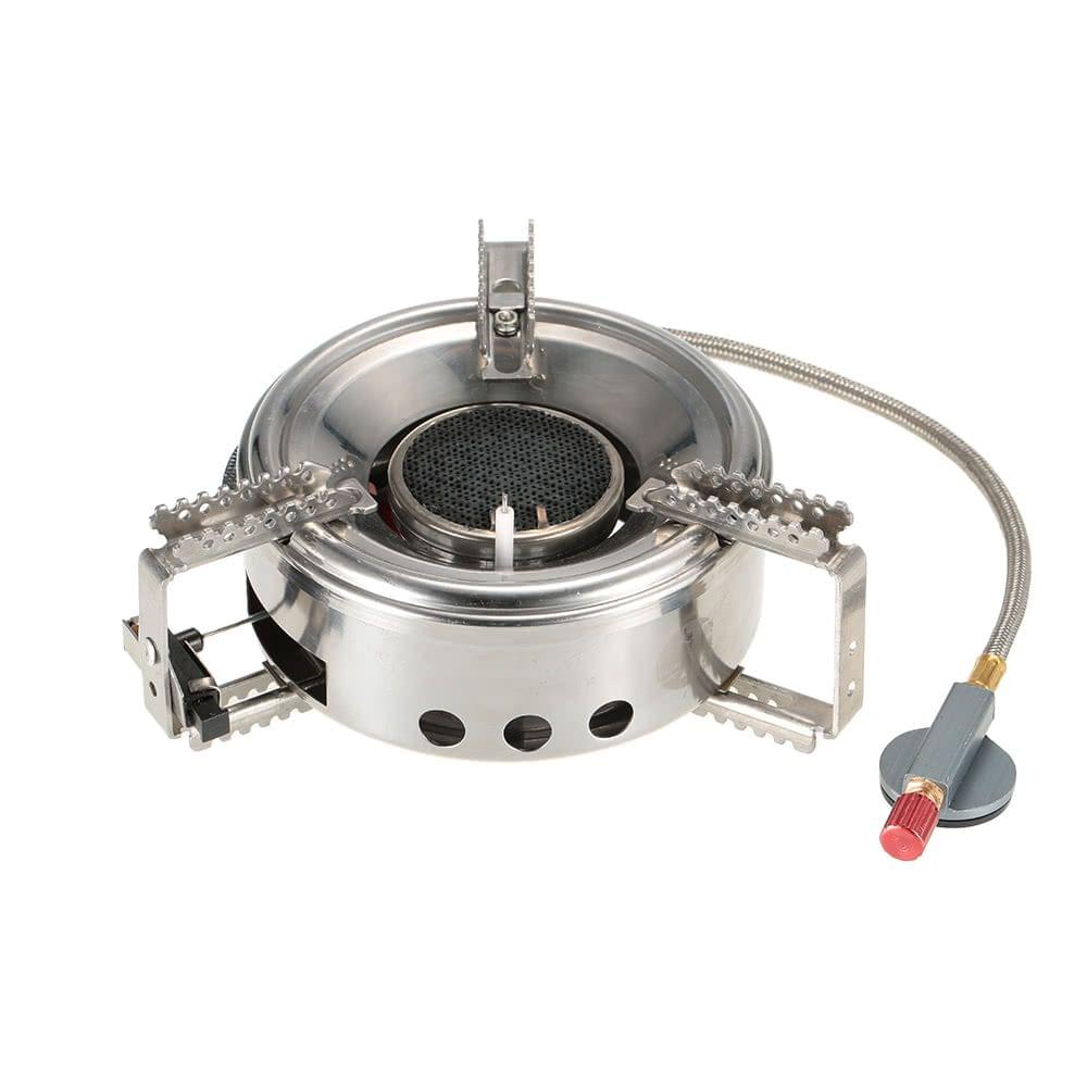 Outdoor Mountaineering Camping Cooking Big Power Windproof Gas Stove Head Butane Burner Infrared Heating Stove Split-Type 3500W