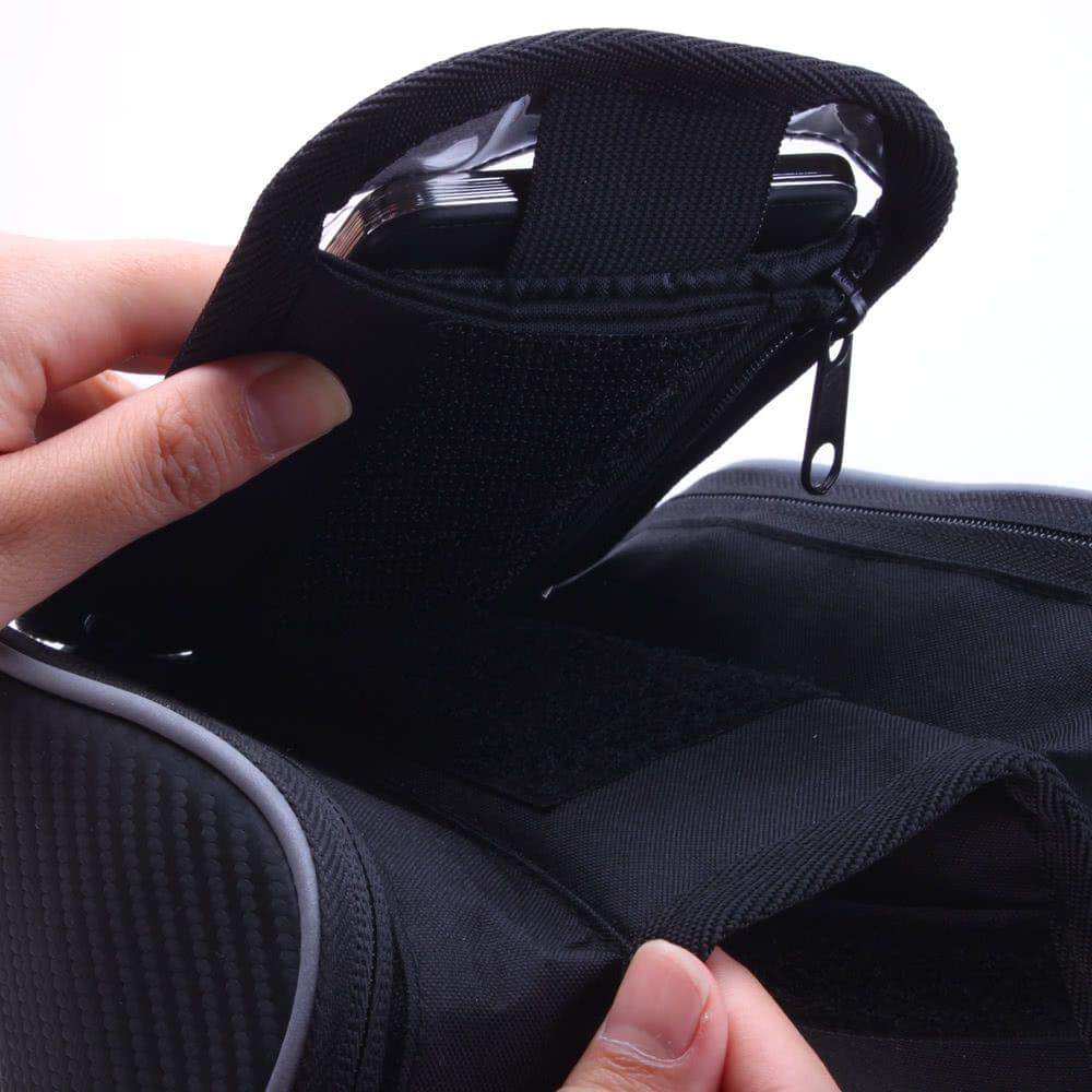 Roswheel Cycling Bike Bicycle Front Top Tube Frame Pannier Double Bag Pouch for 5.5in Cellphone 1.8L 12813L-A