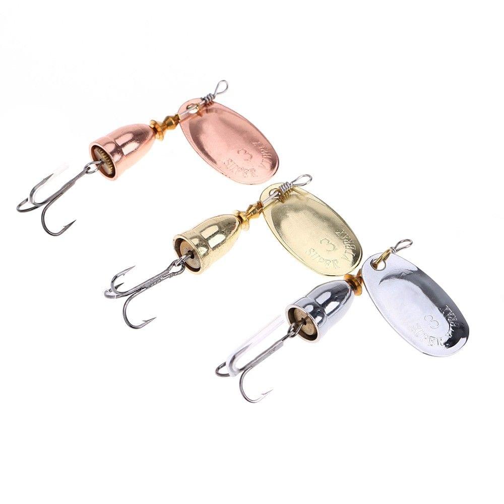6cm 8g Fishing Lure Vibration Hard Bait Metal Spinner Spoon with Hook Fishing Tackle
