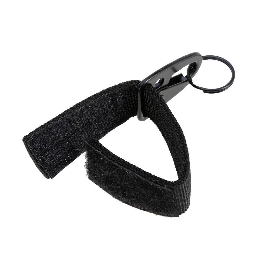 Outdoor Nylon Molle Belt Hanging Hook Buckle Carabiner w/ Key Ring