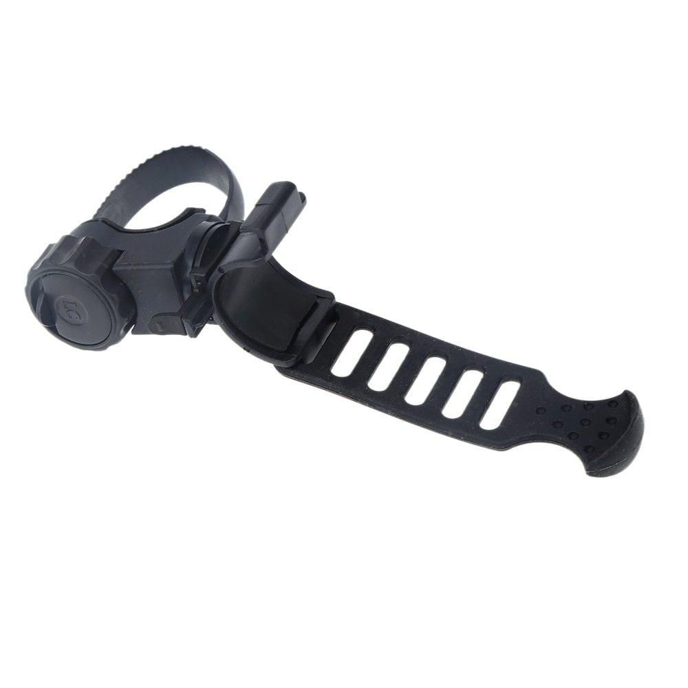 360° Rotatable Cycling Flashlight Holder Clip Bracket Plastic Rubber for Bike Bicycle Front Light