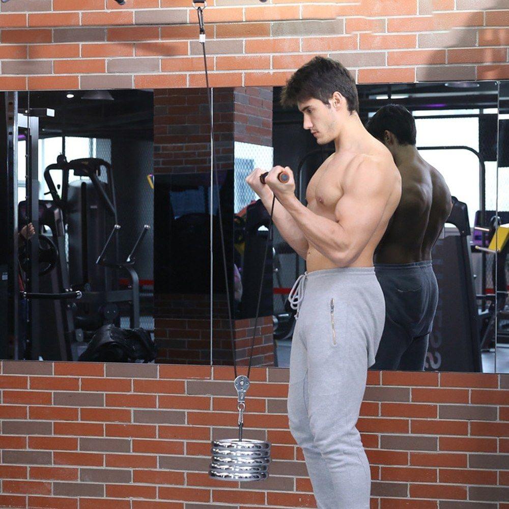 Fitness Arm Biceps Triceps Blaster Strong Power Stick Pull Rope