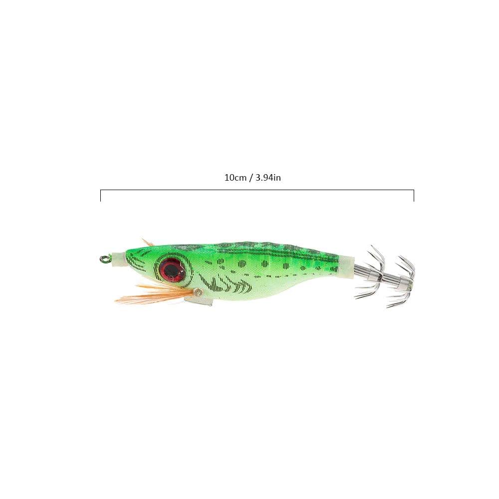 9g/10cm Outdoor Hard Fishing Bait Cloth Wrapped PVC Shrimp Prawn Fishing Baits Noctilucent Squid Fshing Lure Jig Hooks Corlorful