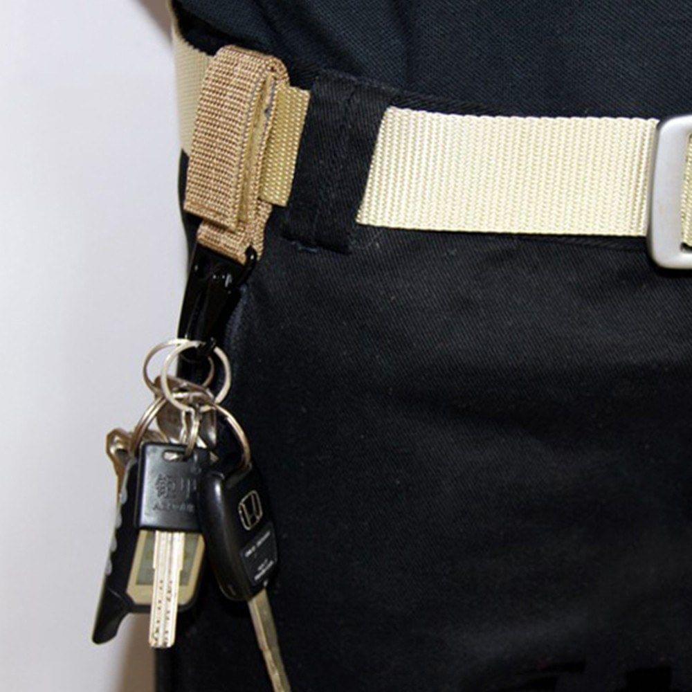 Multifunctional Belts Clip Camping Hiking Backpack Bag Webbing Connecting Buckle Hook with Key-ring Keychain Outdoor Tools Accessories