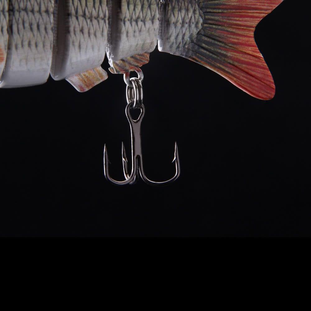 Lixada 10cm/20g Lifelike 6 Jointed Sections Swimbait Fishing Lure Crankbait Hard Bait Fish Hook Fishing Tackle