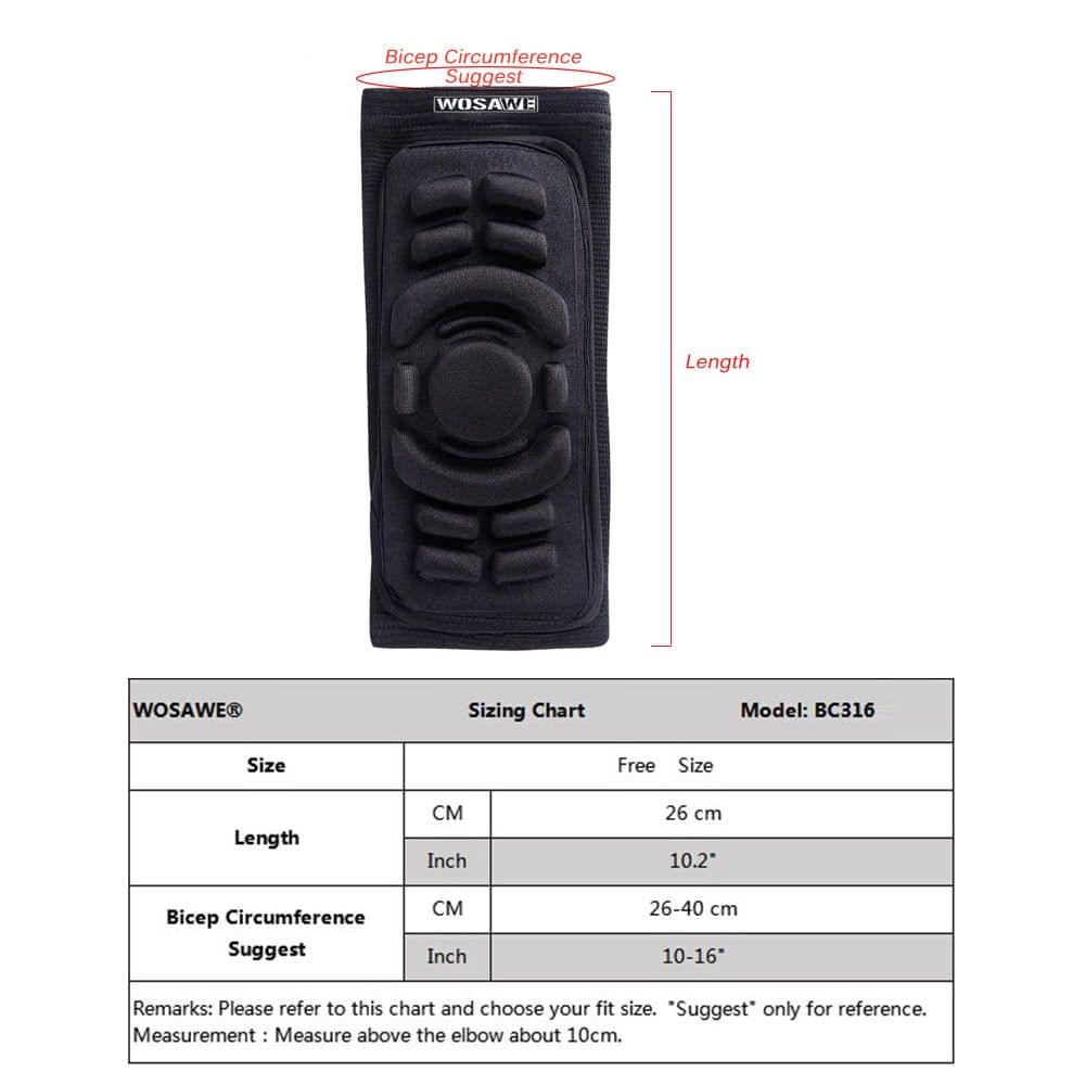 Wosawe Elastic Gym Sport Basketball Arm Sleeve Elbow Support Pads Elbow Protector Guard Sport Safety
