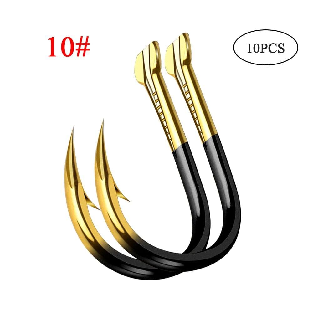 10pcs/pack Barbed Colored Tungsten Alloy Bulk Fishing Hook