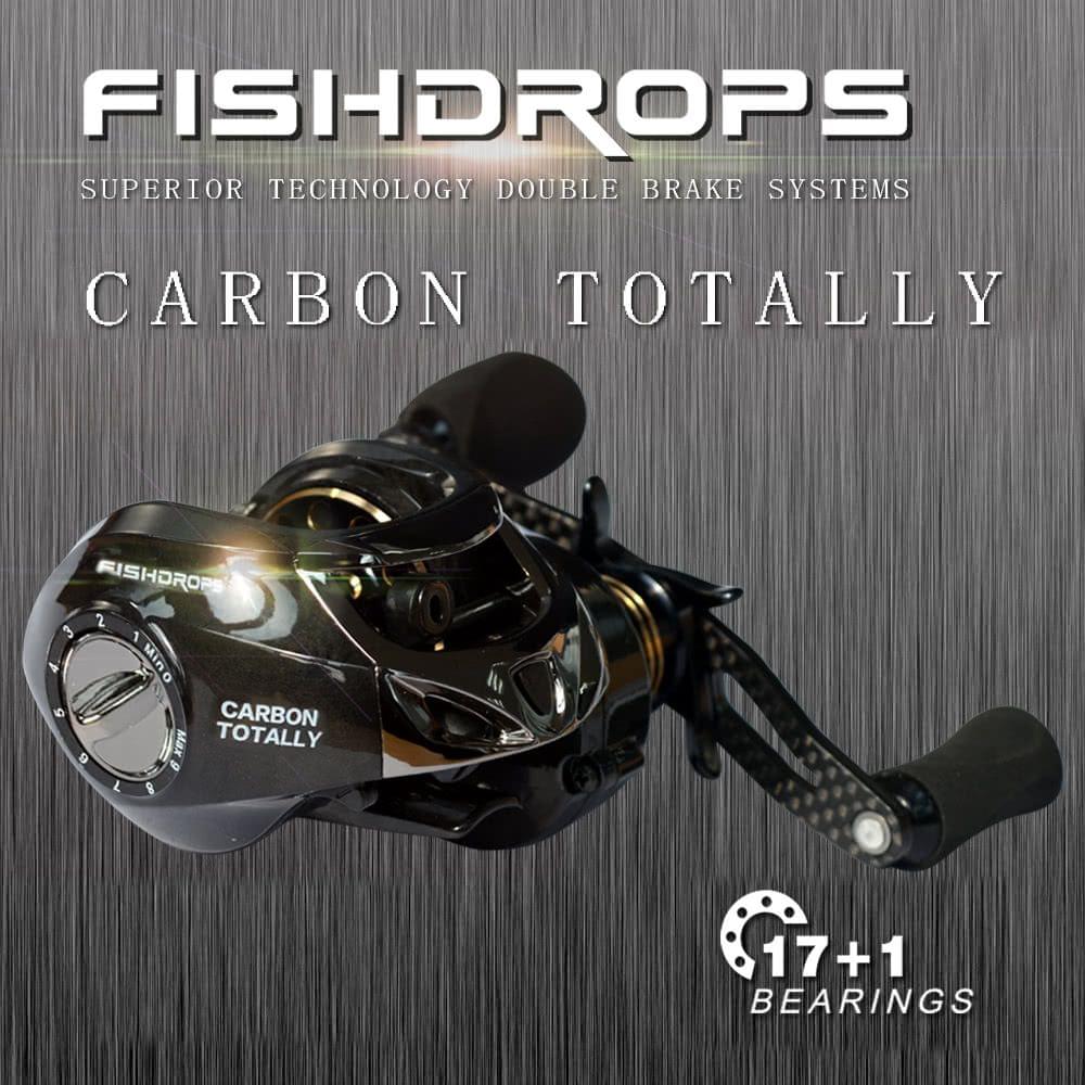 17+1 Ball Bearings Carbon Baitcasting Fishing Reel 7.0:1 Bait Casting Reels Left / Right Hand Fishing Reel with One Way Clutch Baitcasting Reel