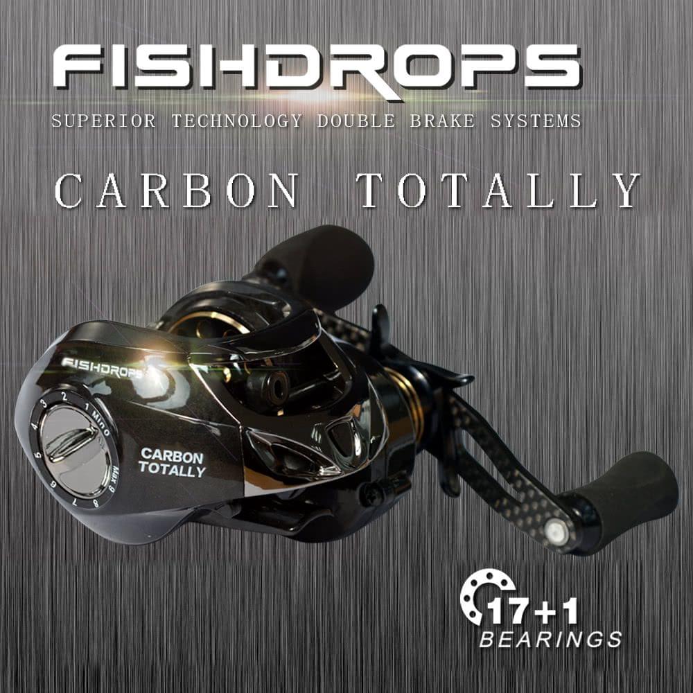 17+1 Ball Bearings Carbon Baitcasting Fishing Reel 7.0:1 Bait Casting – UNIQKART 17+1 Ball Bearings Carbon Baitcasting Fishing Reel 7.0:1 Bait Casting – UNIQKART
