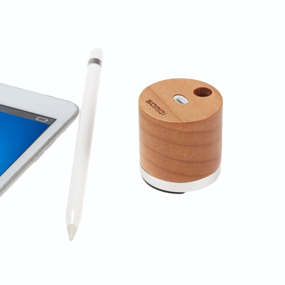 SAMDI Wooden Mini Charger & Holder for Apple iPad Pro Pencil Charger Dock Stand