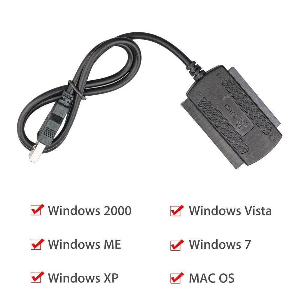 SATA/PATA/IDE Drive to USB 2.0 Adapter Converter Cable Hot-Swap Plug and Play for 2.5''/3.5''  HDD Hard Drive Disk