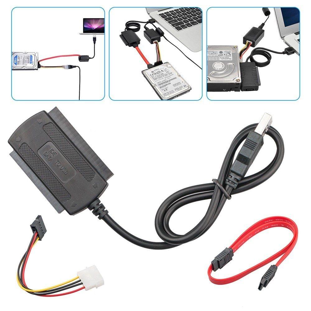 SATA/PATA/IDE Drive to USB 2.0 Adapter Converter Cable Hot-Swap Plug and Play for 2.5''/3.5''  HDD Hard Drive Disk