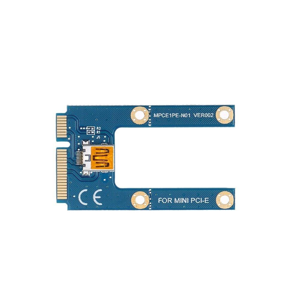 Mini PCI-E to PCI Adapter Card mPCI-E to PCI Riser Adapter with SATA Power Cable Expansion Card with External Capture Card