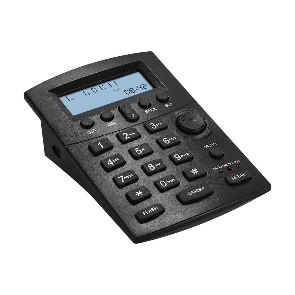 HST-8000 English Telephone Set Call Center Telephone With Protecting Earphone Flexible Microphone LCD Display Pre-dial Call Back Mute Flash Redial Functions with Recording Interface