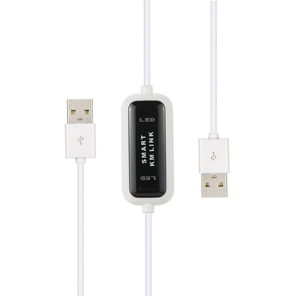 2 Port USB KM Keyboard Mouse Switch File Data Transfer Share Link Cable