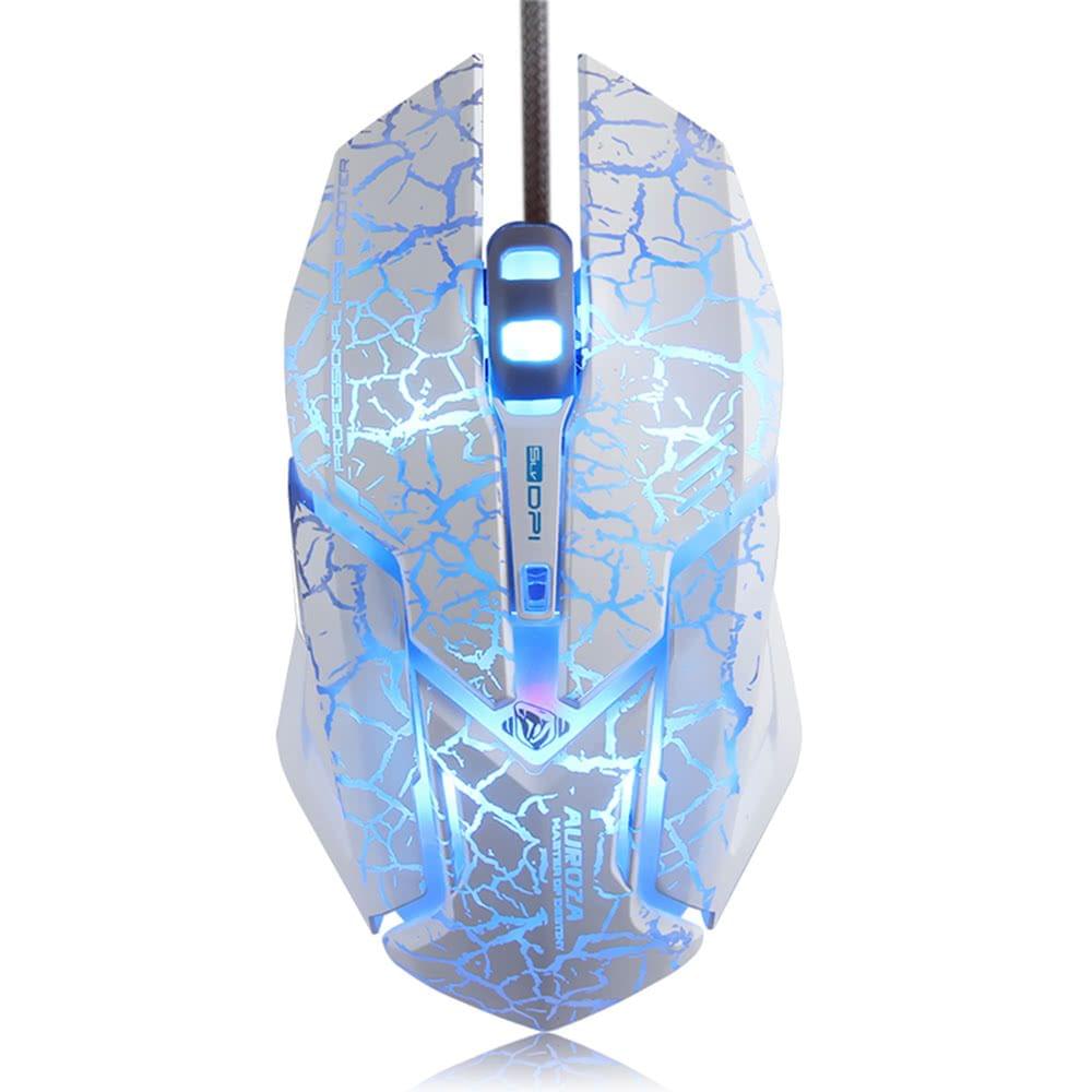 E-3LUE 4000DPI Adjustable USB Wired Gaming Mouse EMS639 High Precision 5 Colors Backlights Lights Ergonomic Computer Game Mice