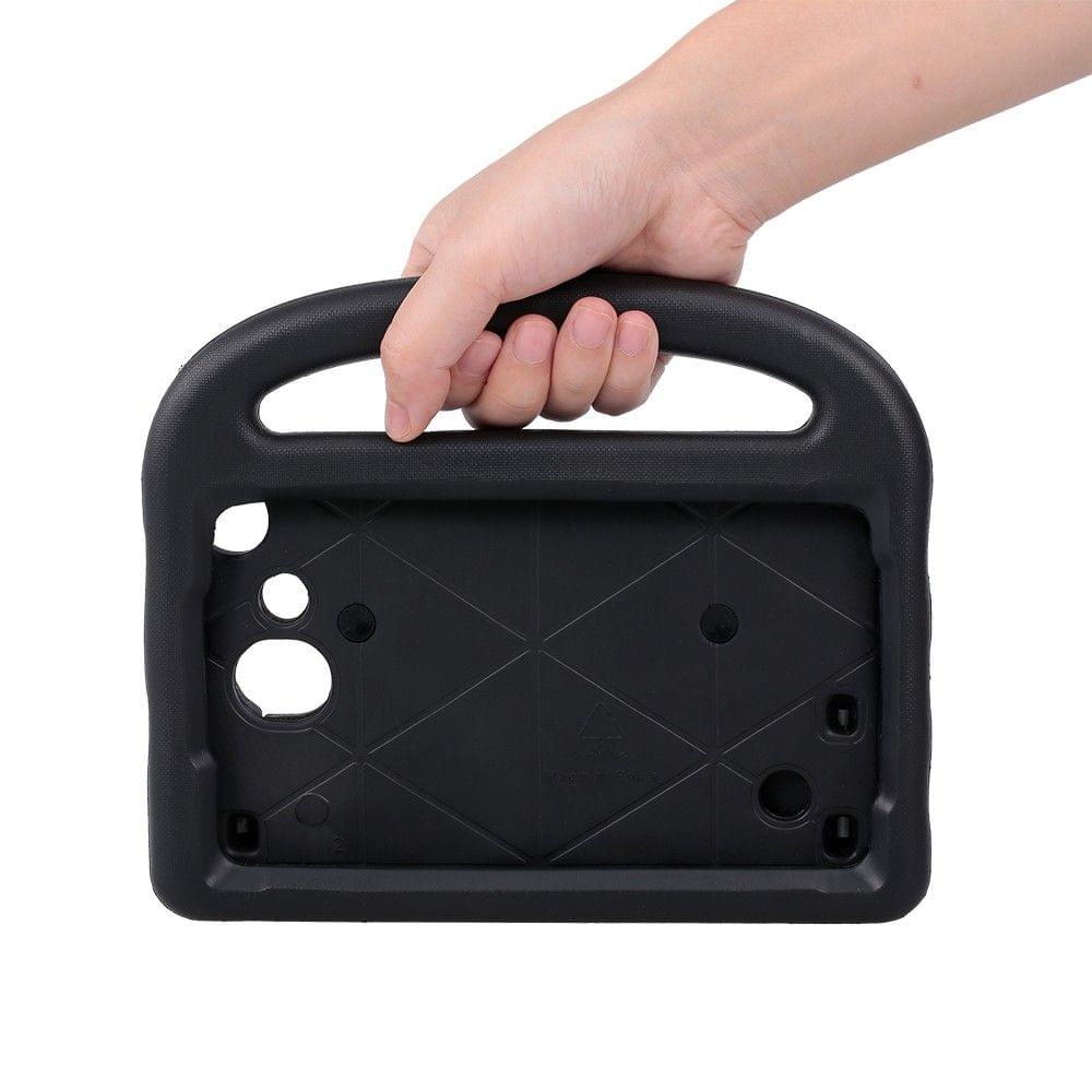 Protective EVA Case for Samsung 7inch Tab Silicone Shockproof Handle Case Screen Protector for Kids (Black)