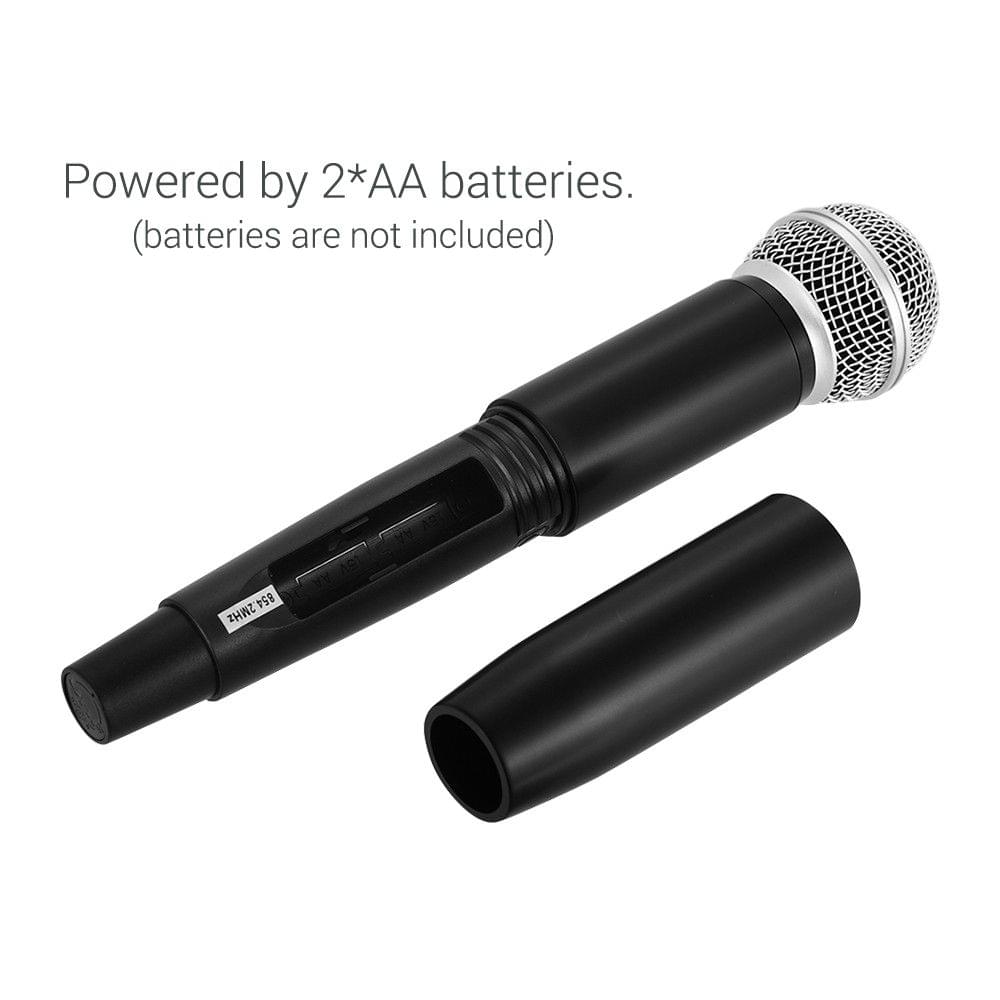 Professional VHF Wireless 10 Channels Digital Microphone System with Two Handheld