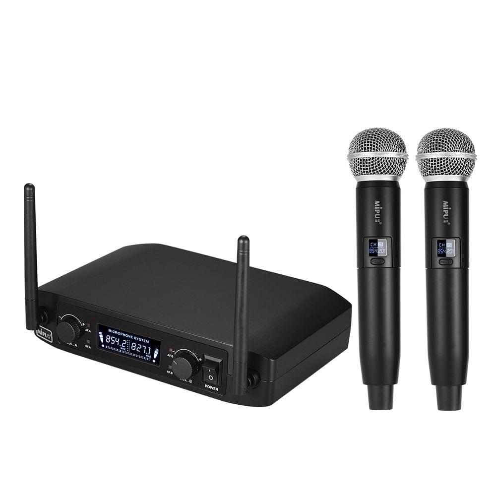 Professional VHF Wireless 10 Channels Digital Microphone System with Two Handheld