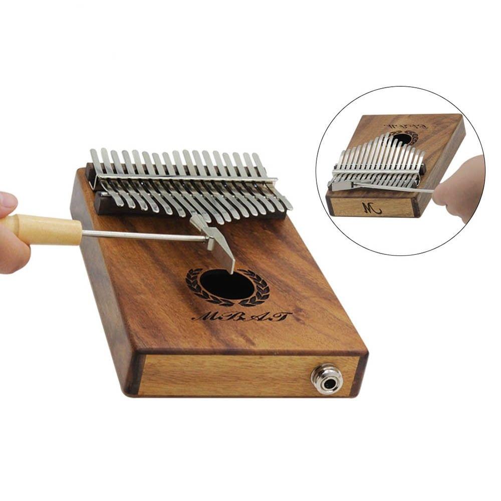 Thumb Piano Mbira Metal Tuning Hammer with Maple Wood Handle