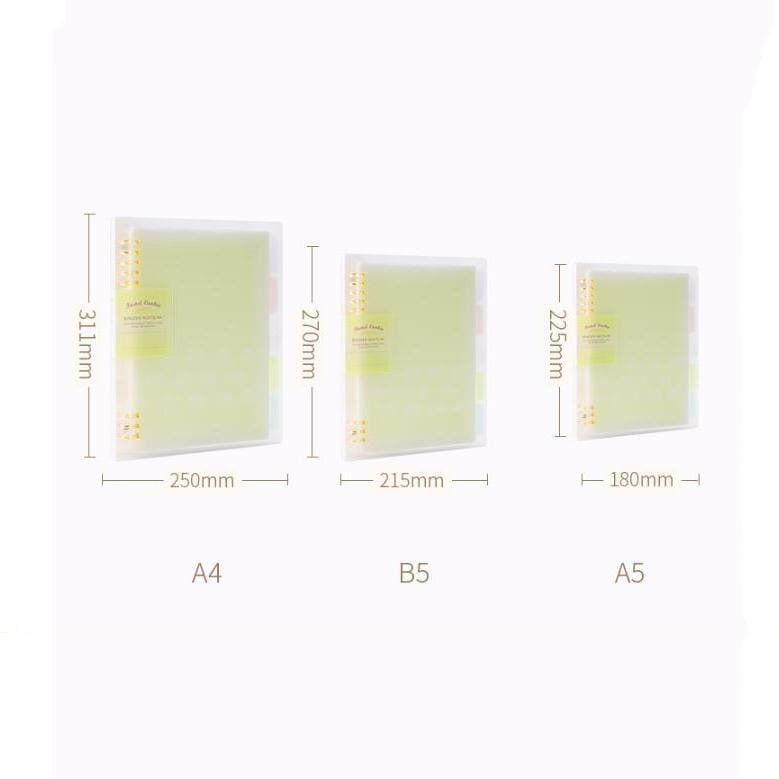 Loose-leaf Notebook Rainbow Cookie Daily Plan Personal Diary Notebook, Size:A4 (Transparent)