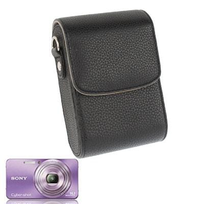 Litchi Texture Universal Mini Digital Leather Camera Bag, Size: 112x80x40mm (Black)