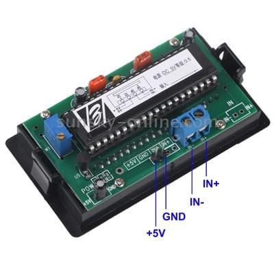 Digital DC 0-2A AMP Panel Meter (Black)
