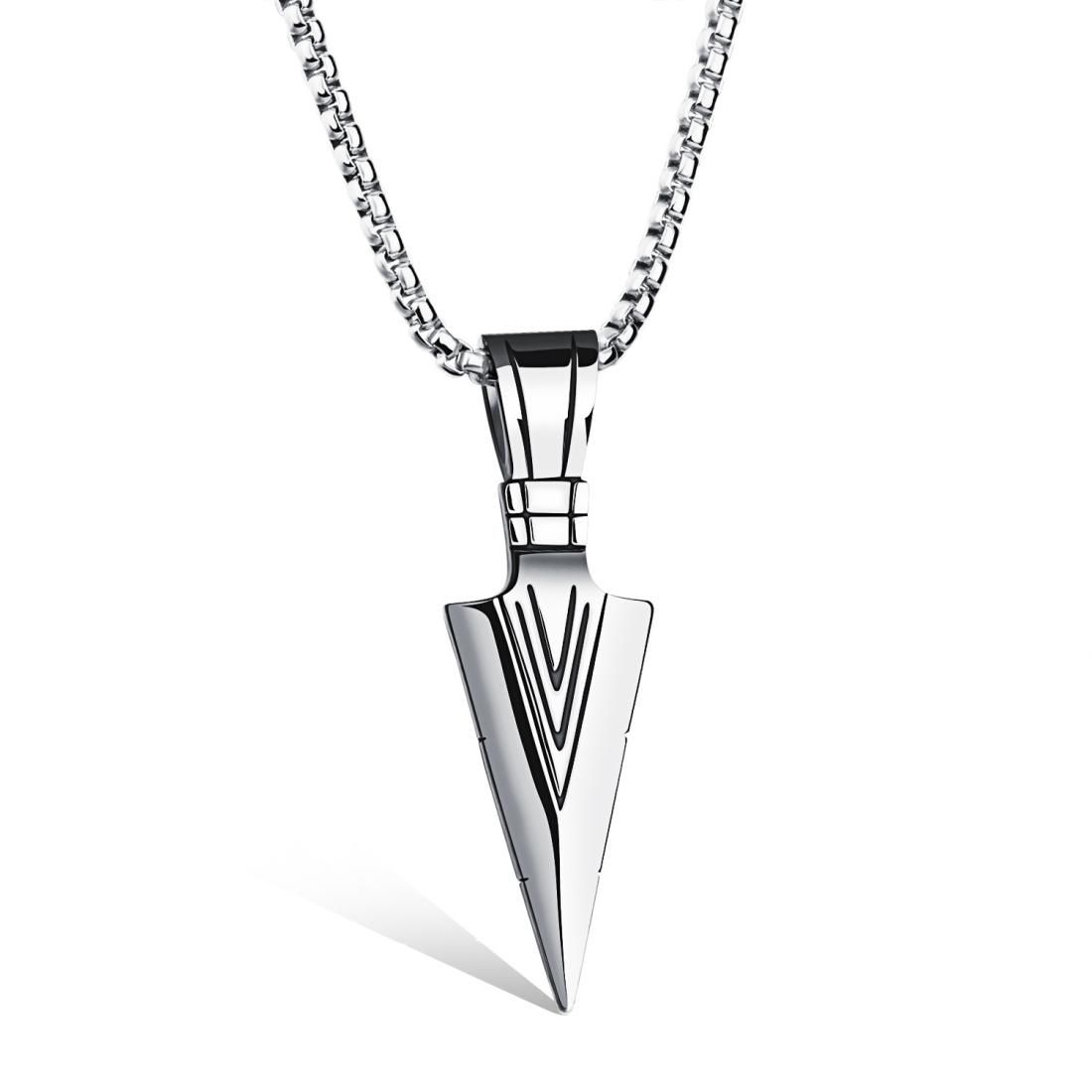 OPK Personality Spear Stainless Steel Pendant without Chain (Steel Color)