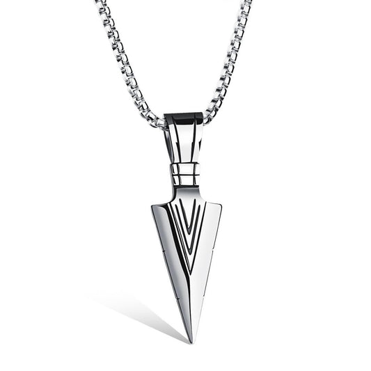 OPK Personality Spear Stainless Steel Pendant without Chain (Steel Color)