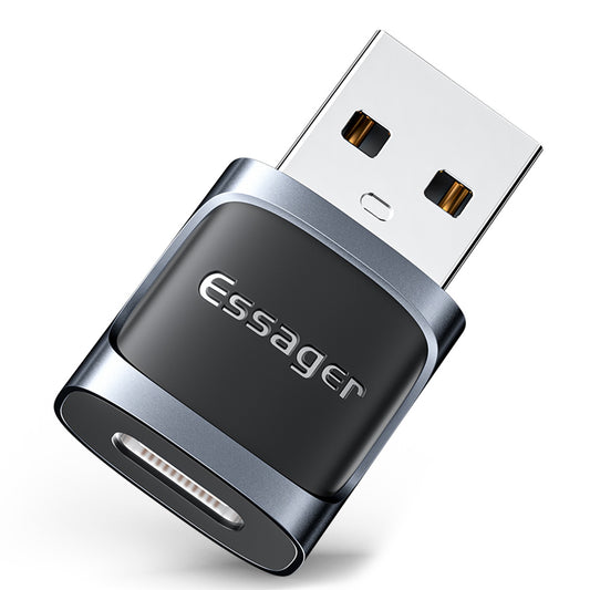 Essager Type-C Female to USB Male 5Gbps USB3.0 Data Transfer Charging Connector OTG Adapter - Blue
