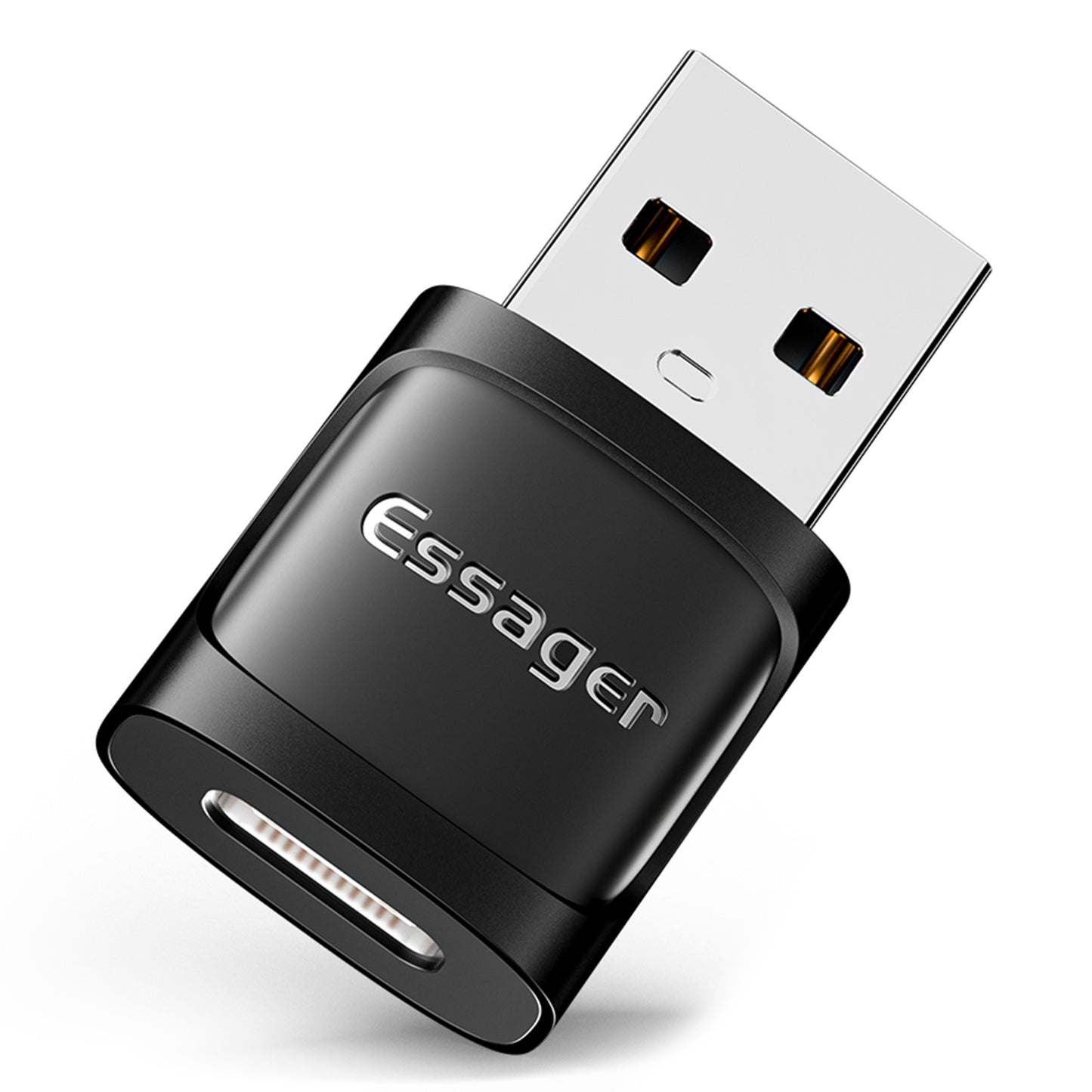 Essager Type-C Female to USB Male 5Gbps USB3.0 Data Transfer Charging Connector OTG Adapter - Black