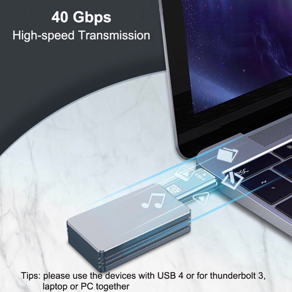 3705-13 40Gbps USB 4.0 Type-C Adapter USB C Male to Male Data Sync Converter Extension Cable Connector for MacBook Pro Air Dell Thunderbolt