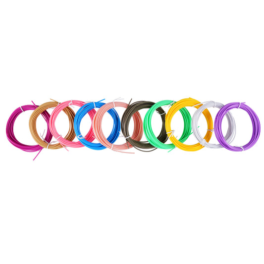 10 Rolls Various Color Kids 3D Printing Materials 5m 1.75mm Diameter Low Temperature PCL Filament for 3D Printing Pen - Random Color