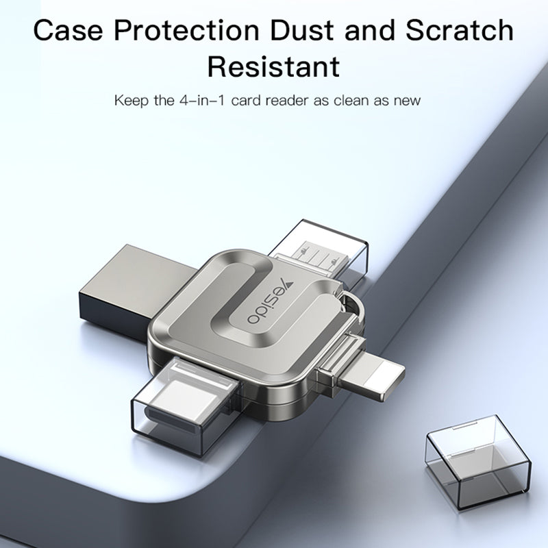 Uniqkart FL15 16GB U Disk USB3.0 Flash Drive 4-in-1 Memory Stick for iOS Android Phone Tablet PC