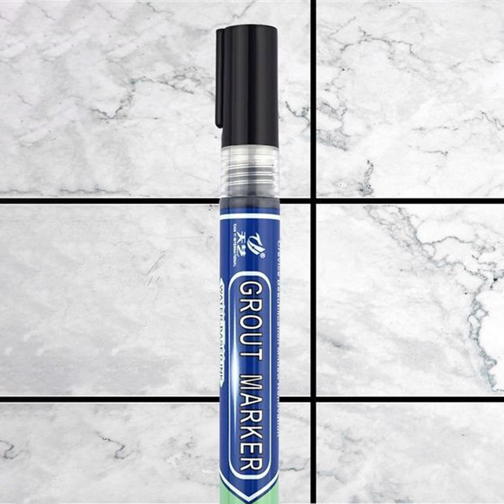 Tianyi Tile Marker Grout Pen Wall Seam Pen for Tiles Floor Bathroom Decontamination Seam Repair Tool - Black