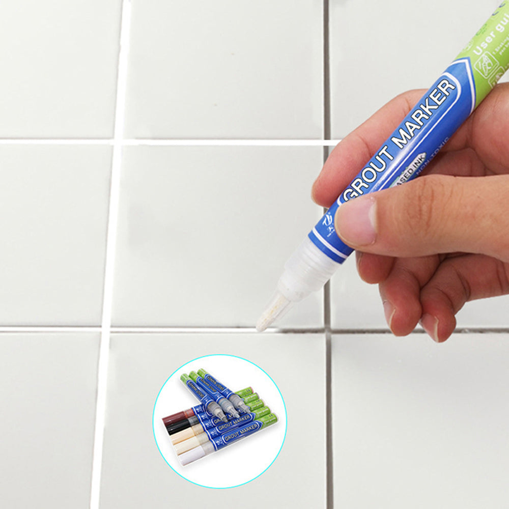 Tianyi Tile Marker Grout Pen Wall Seam Pen for Tiles Floor Bathroom Decontamination Seam Repair Tool - Black