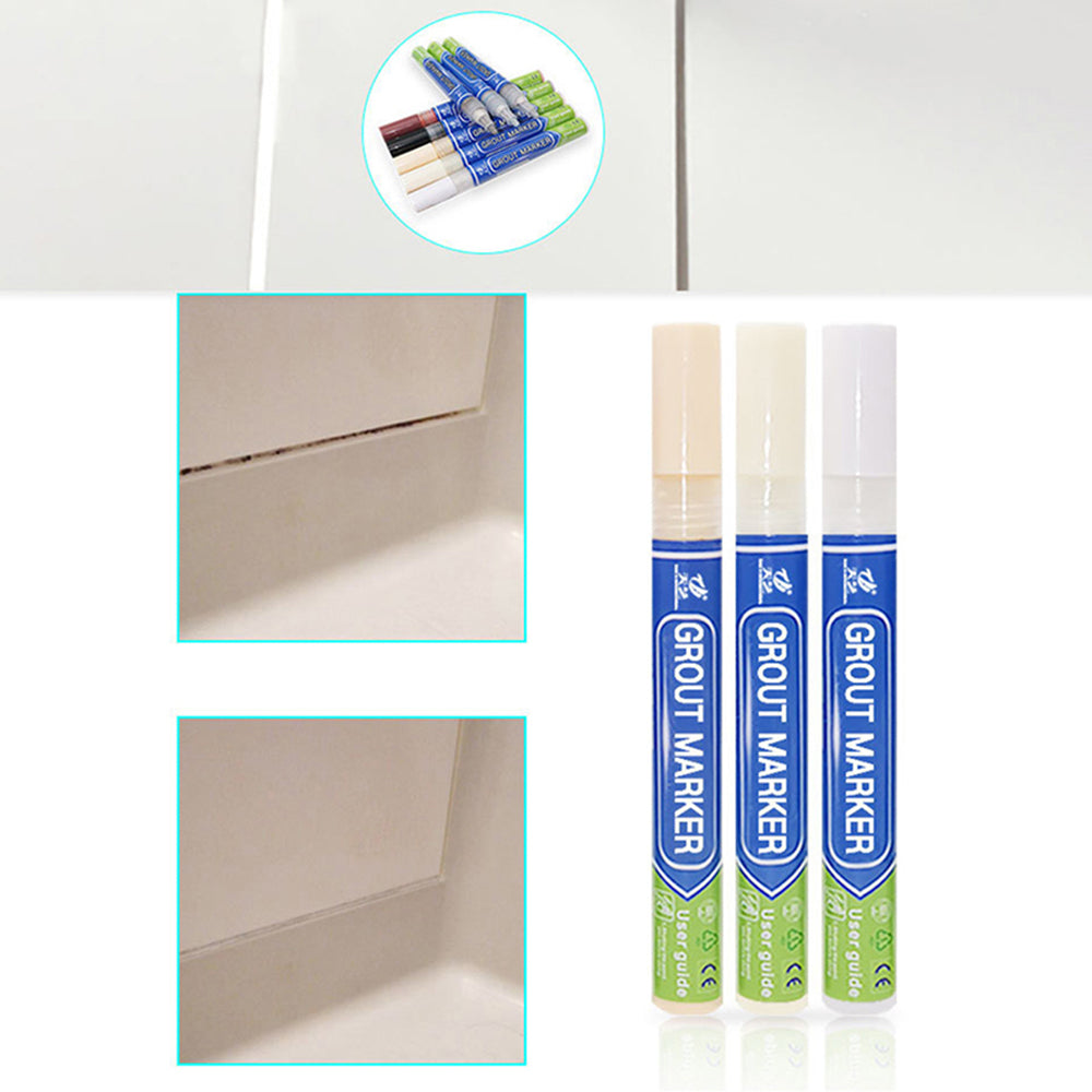 Tianyi Tile Marker Grout Pen Wall Seam Pen for Tiles Floor Bathroom Decontamination Seam Repair Tool - Black