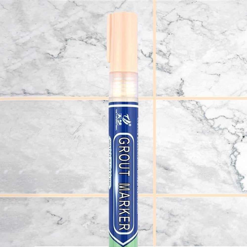 Tianyi Tile Marker Grout Pen Wall Seam Pen for Tiles Floor Bathroom Decontamination Seam Repair Tool - Light Yellow
