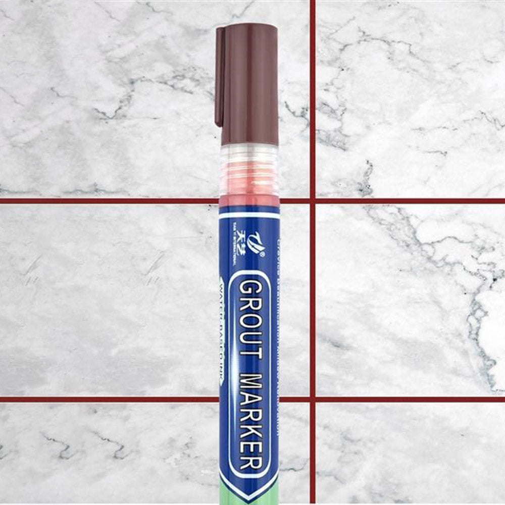 Tianyi Tile Marker Grout Pen Wall Seam Pen for Tiles Floor Bathroom Decontamination Seam Repair Tool - Dark Brown