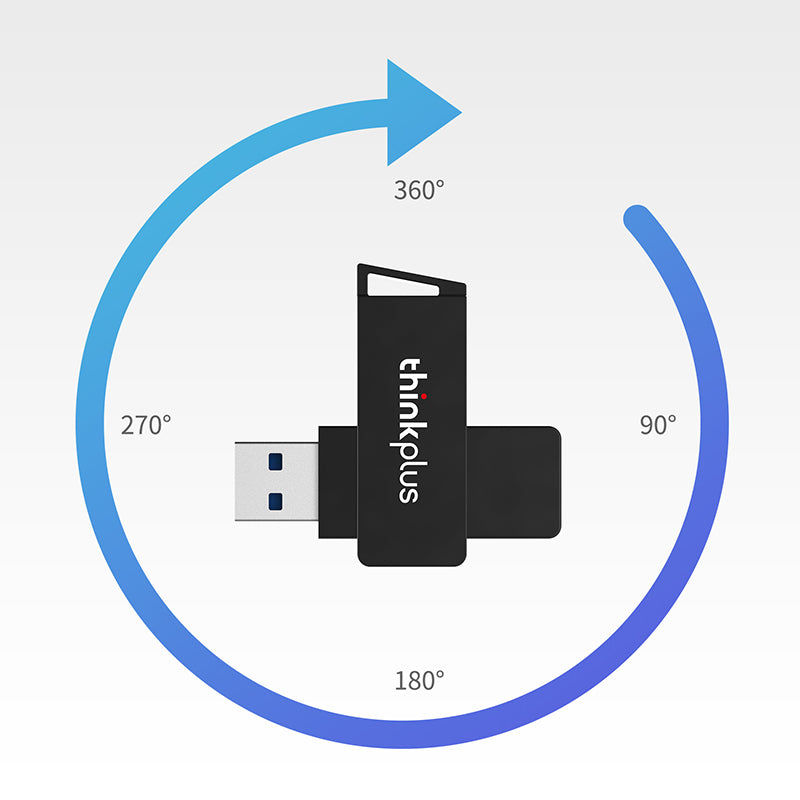 Lenovo Thinkplus MU241 256G Large Capacity Data Storage Thumb Stick Rotating USB 3.0 High-speed USB Flash Drive