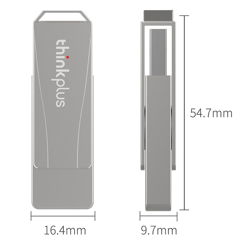 Lenovo Thinkplus MU242 64G Zinc Alloy Rotatable USB Flash Drive Computer Laptop USB3.0 U-disk