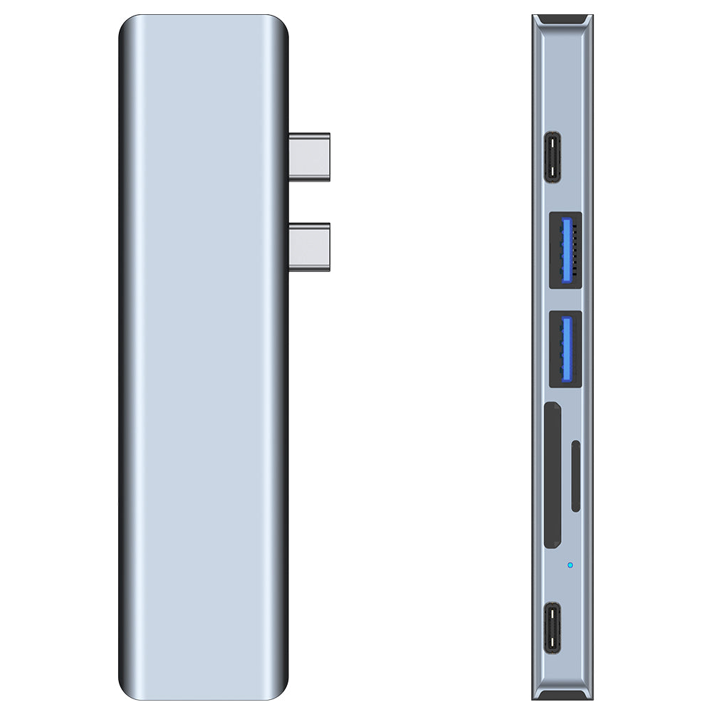 YG-2101 7 in 1 USB Hub with 4K HDMI USB 3.0 PD Fast Charge SD TF Card Reader Multiport Docking Station Adapter for MacBook Pro/Air