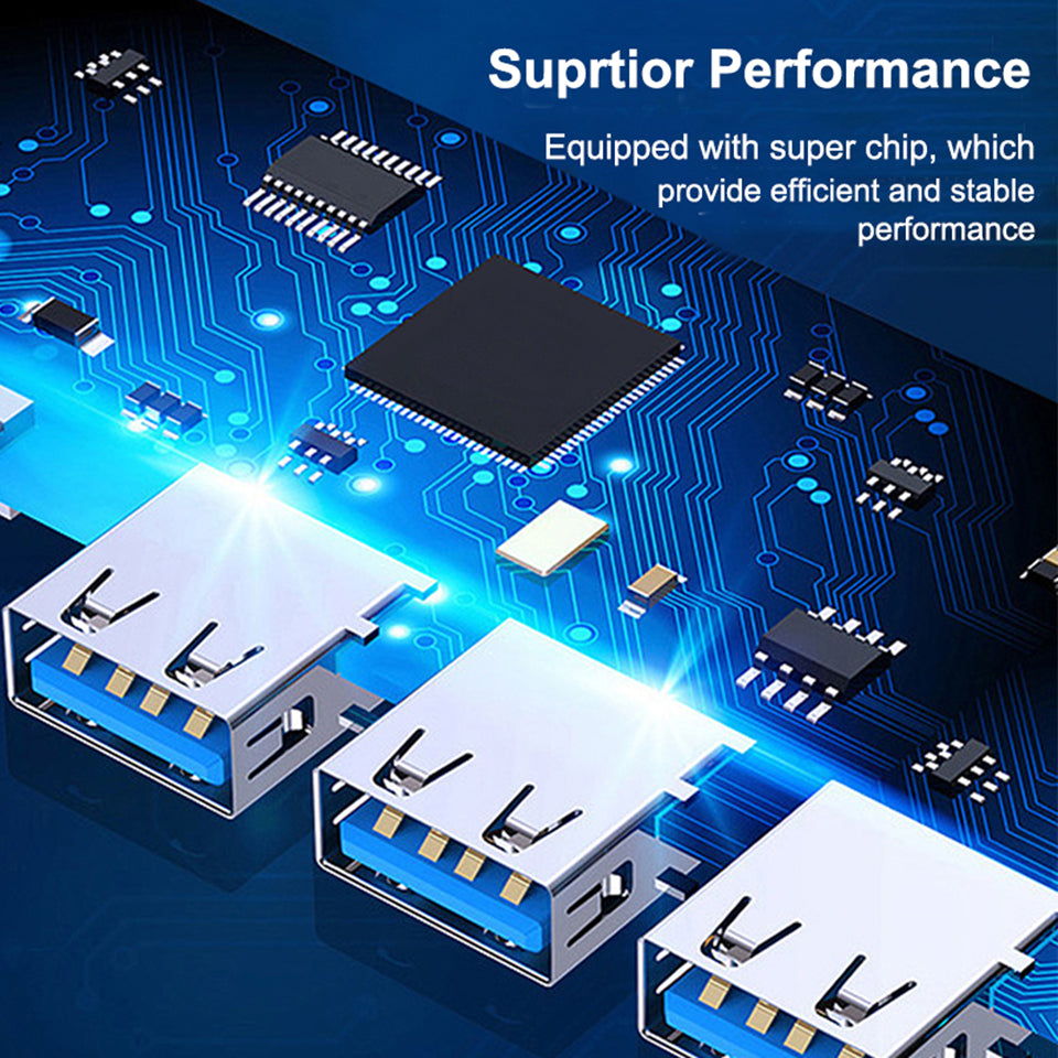 YG-2103 5 in 1 USB 3.1 Type-C Hub Adapter Data Transmission Converter Docking Station with TF Card USB3.0 USB2.0 Ports for Computers Laptops
