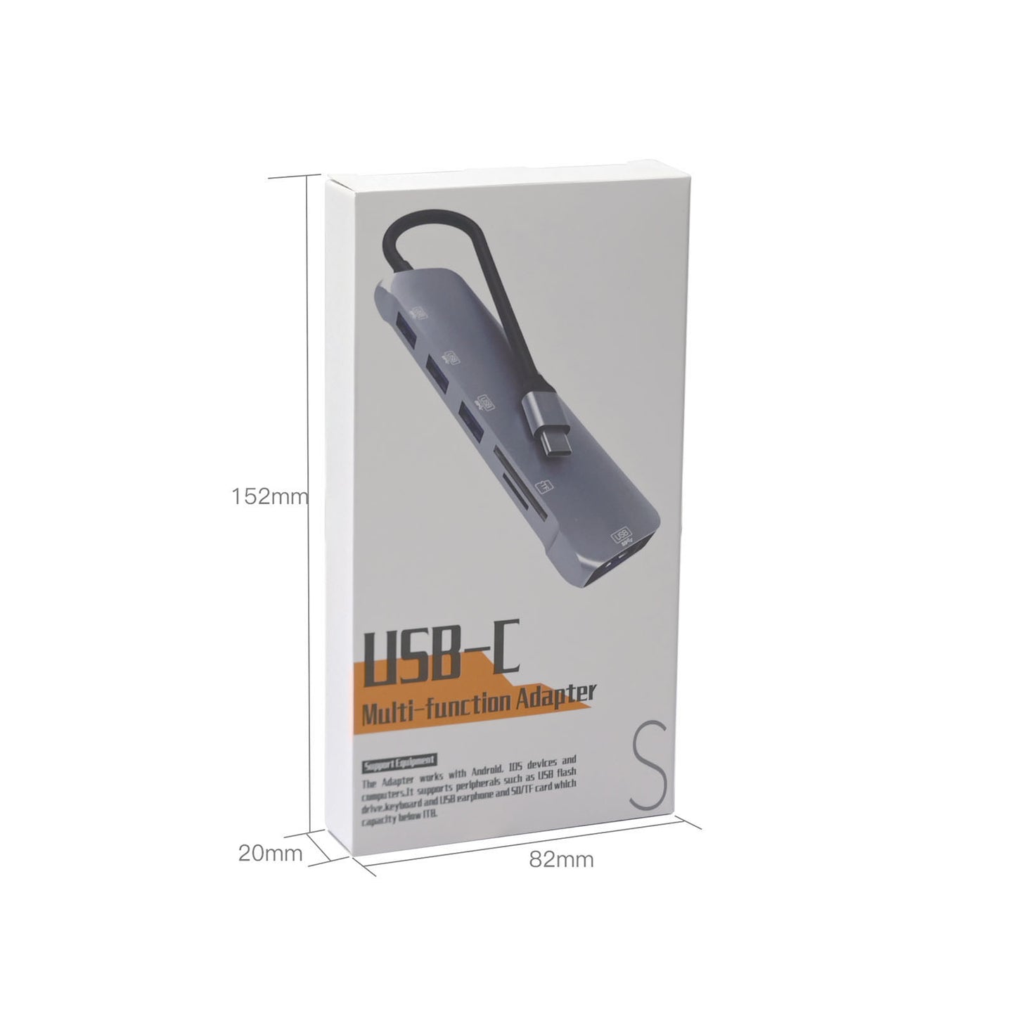 NK-3043 6 in 1 Type-C Hub USB 3.0 Docking Station TF Card Reader for iPad Pro MacBook Air Pro