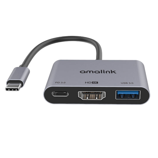 AL-9175D Type C to HDMI + USB 3.0 + PD 3.0 Adapter Multi-port Hub