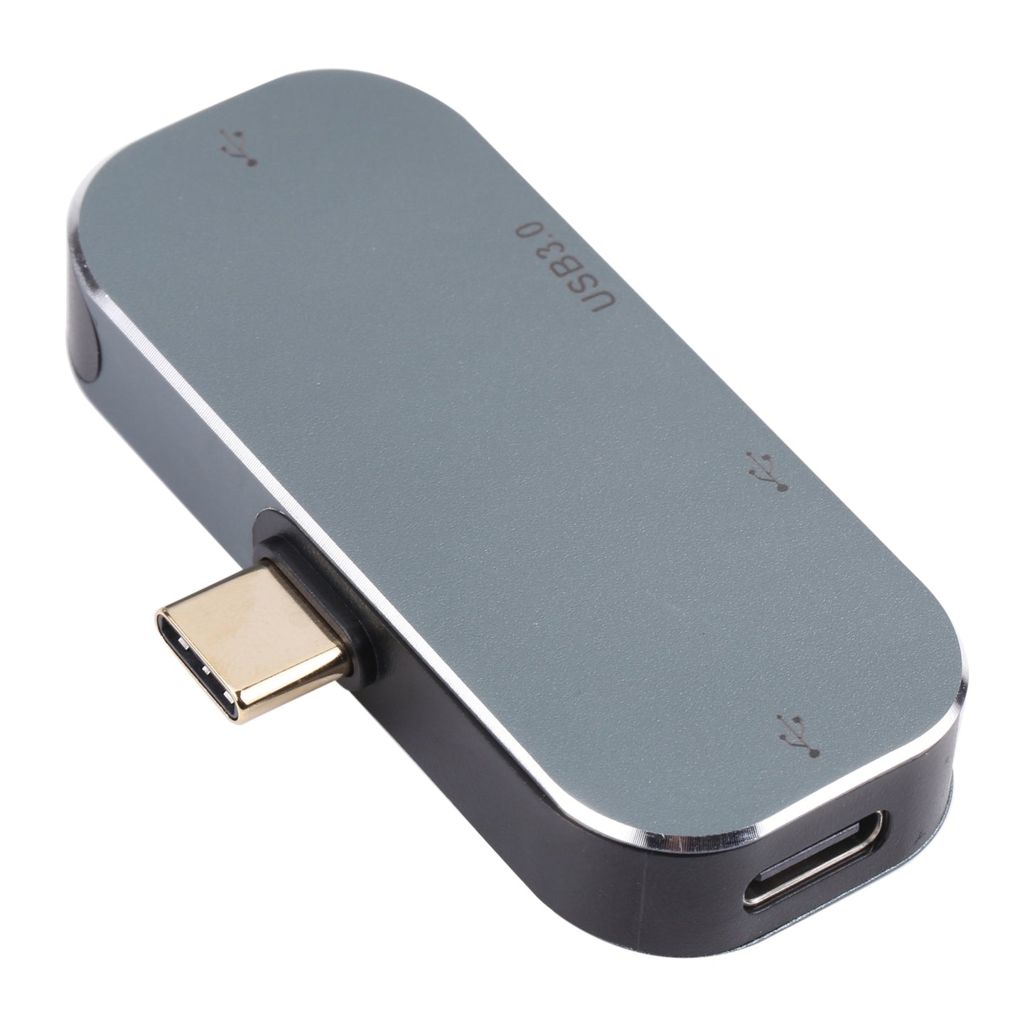 Multi-Port 4 in 1 Hub Type-C Male to Type-C+USB 3.0+Dual USB Female Adapter Portable Converter for Computers/Laptops