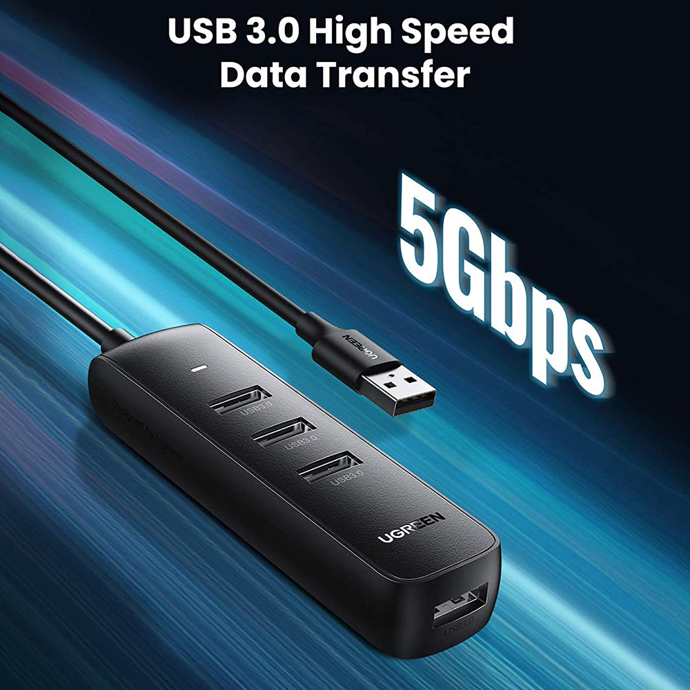 Uniqkart 0.5m USB Hub 4 Ports USB Adapter USB 3.0 Data Transfer Converter for iMac/Surface Pro/XPS/PS4/PS5/Xbox One/Flash Drive/Mobile Hard Drive